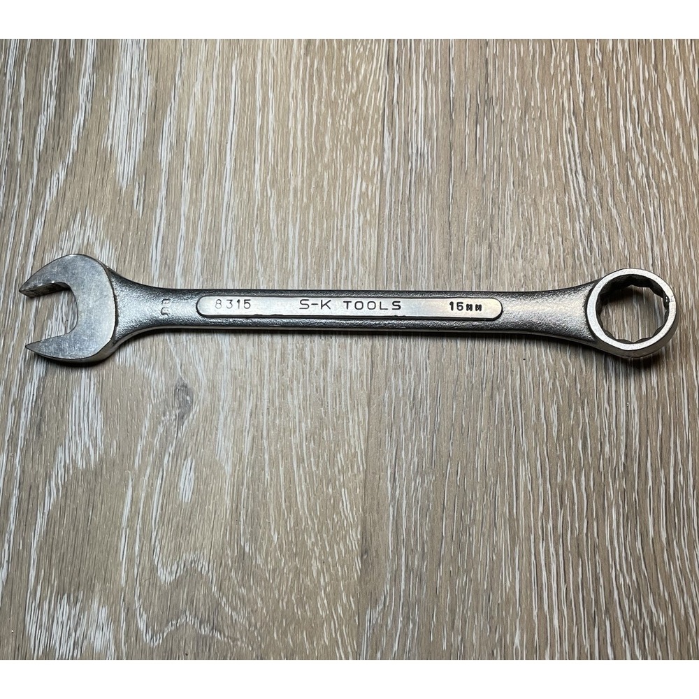 S-K Tools USA 15mm 12 Point Combination Wrench 8315 Forged‎ Alloy